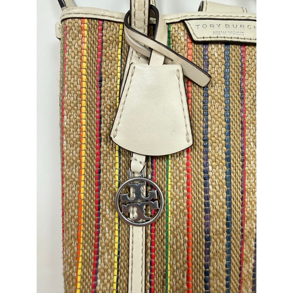 Tory Burch Mini Perry Striped Tote - Picture 5 of 11